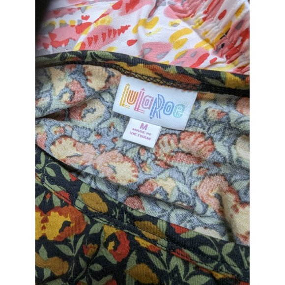 LuLaRoe Medium M Julia Dress Orange Yellow Green Floral Fit - Picture 3 of 5